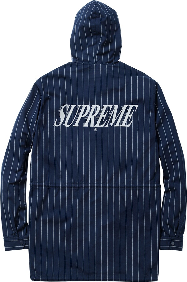 Pinstripe Twill Parka view 5